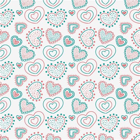 Free Vector Seamless Hearts Pattern