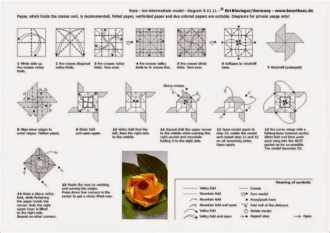 Origami Rose Instructions Instructions Origami Kids