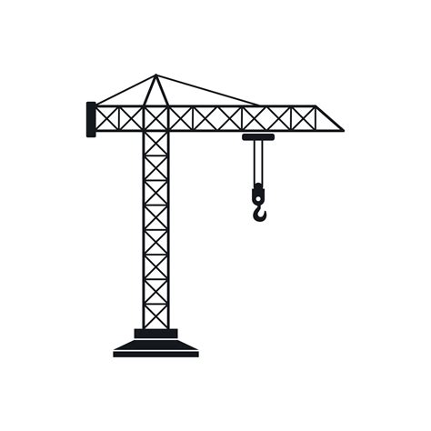 Construction Crane Icon Simple Style 14391578 Vector Art At Vecteezy