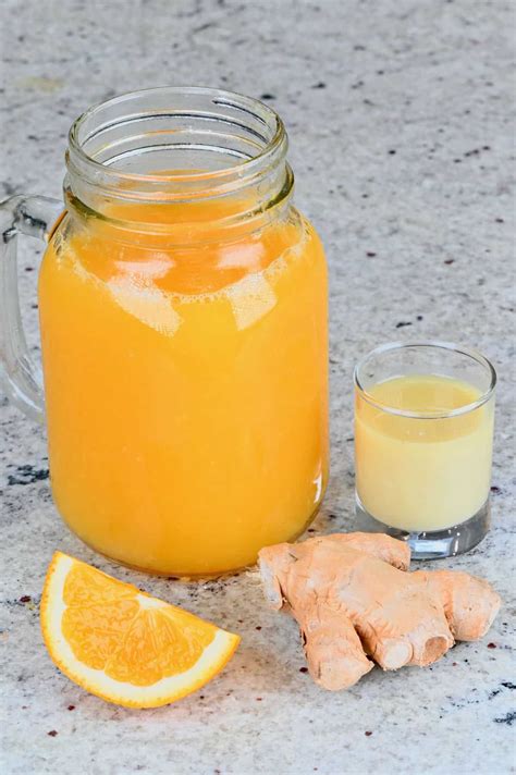 Simple And Fresh Orange Juice With Ginger Alphafoodie
