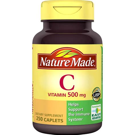 Vitamin c supplements, such as vitamin c tablets, drink mixes and capsules, are a great way to ensure you're getting the recommended daily allowance and supporting whole body health. Nature Made Vitamin C 500 Mg Tablets 250 Ct. | Vitamins ...