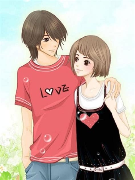 Lovely Cartoon Couple Images Love Each Other Couple Romantic Couple Valentines Day Qixi