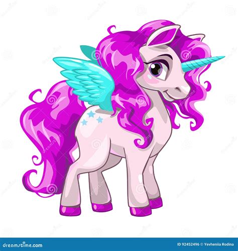 Cute Pony Vector Princess Unicorn Cartoon Stock Vector Royalty Free