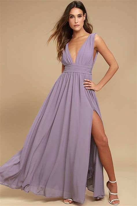 Heavenly Hues Dusty Purple Maxi Dress In 2020 Purple Maxi Dress Lulus Maxi Dress Lace Maxi Dress