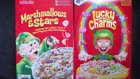 Aldi Millville Marshmallows And Stars Vs Lucky Charms Cereal Aldi Vs