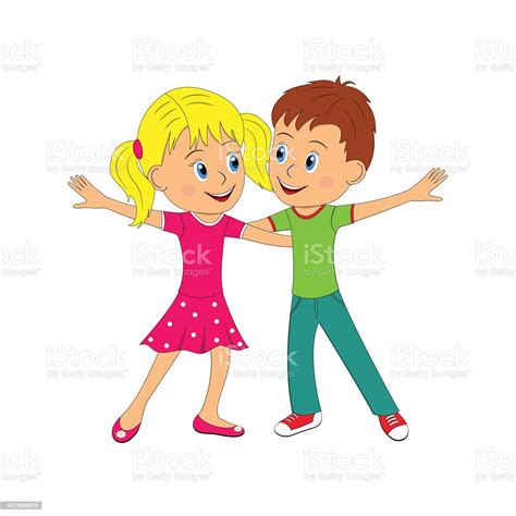 Boy And Girl Dancing Stock Illustration Download Image Now Arts