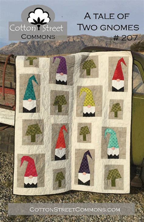 A Tale Of Two Gnomes Csc 207 Paper Pattern Only Etsy Gnome Quilt