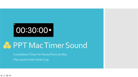 All you need do is sync the presentation with the app and desktop app and you are ready to go. PPT Mac Timer Sound - LTC Clock