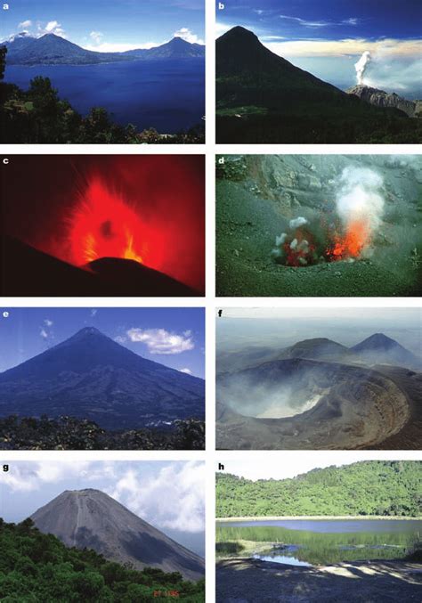 6 Volcanic Landforms Of Guatemala And El Salvador A Atitlán Lake