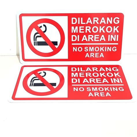 Jual NO SMOKING SIGN PLANG DILARANG MEROKOK Akrilik X Cm Shopee Indonesia