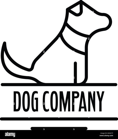 Dog Company Logo Outline Dog Company Vector Logo For Web Design