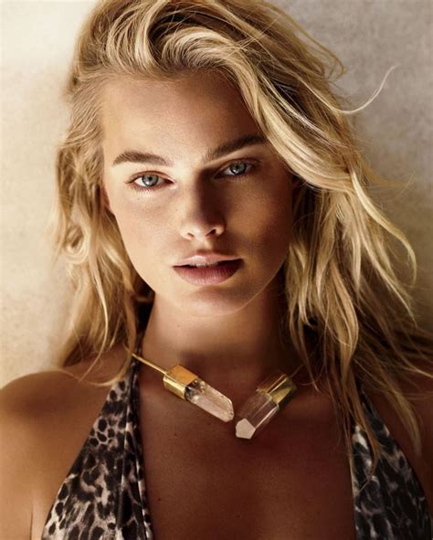 Margot Robbie In Leopard Print Swimsuit On The Cover Of Us Vogue My Xxx Hot Girl