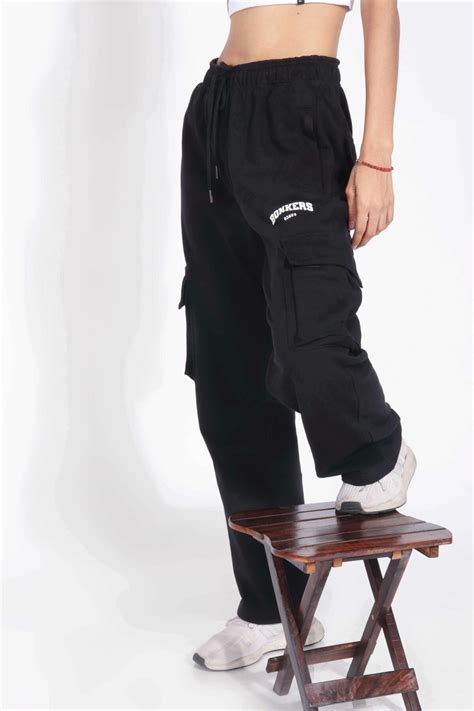 Black Utility Straight Fit Pant Bonkers Corner