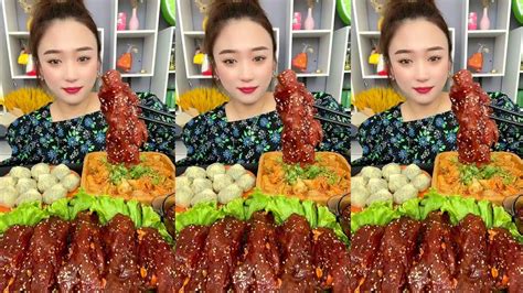 CHINESE MUKBANG FOOD EATING SHOW ASMR Pork Braised Pasta Dumplings So YUMMY Belly Stuffing