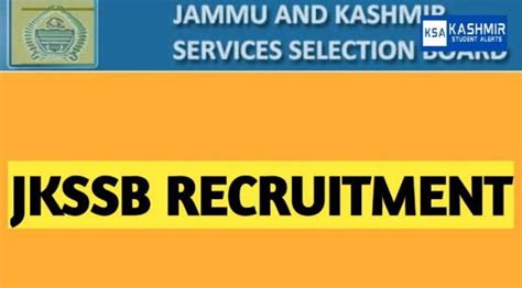 Jkssb Recruitment 2024 Important Update