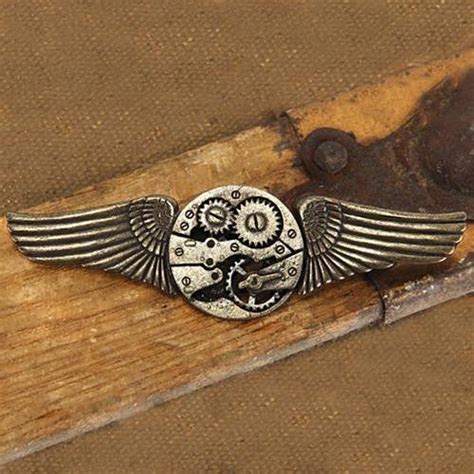 Steampunk Winged Gear Pin Costumes And Collectibles