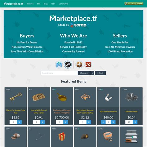 Securely Buy And Sell Tf2 And Dota 2 Items Marketplacetf Archived