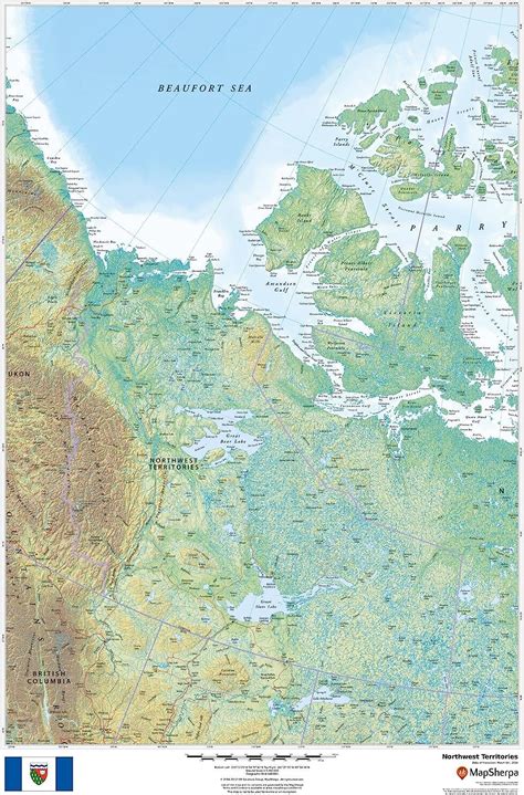 Northwest Territories 24 X 36 Laminated Wall Map Amazonca