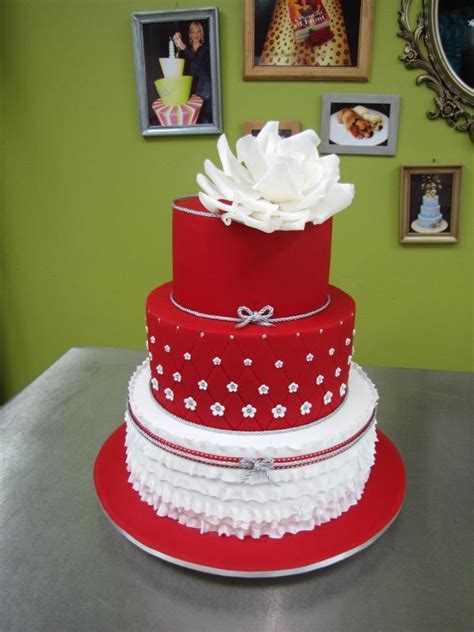 Divide remaining frosting between 2 small microwavable bowls. Southern Blue Celebrations: Red Wedding Cake Inspirations ...