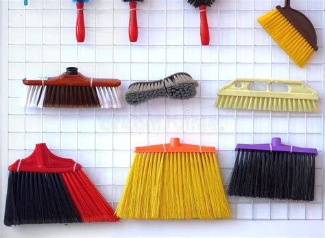 Various Brooms And Brushes Stock Photo Image Of Utensils 53173648