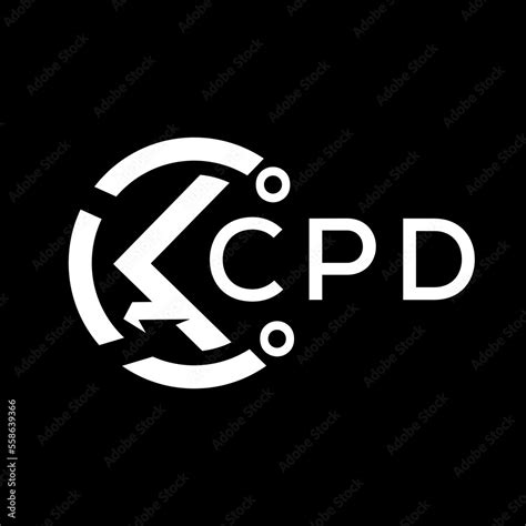 Cpd Letter Logo Cpd White Image On Black Background Cpd Vector Logo