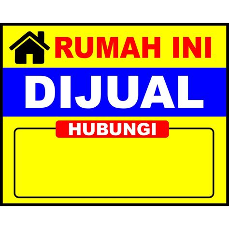 Jual Spanduk Rumah Dijual Banner Rumah Disewakan FREE DESAIN Shopee