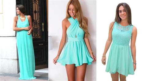 Los Mejores Vestidos De Fiesta Color Verde Youtube