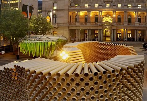 Cardboard Tube Pavilion Inhabitat Green Design Innovation