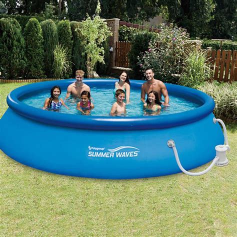 Summer Waves P1001536a Sw 15 Ft X 36 In D Round Quick Set Inflatable Above Ground Pool With
