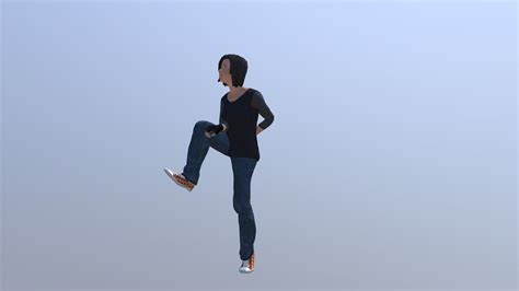 Woman Flip Kick Download Free 3d Model By Incod Art 3d Incodart