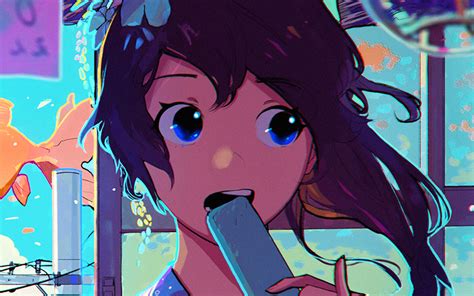 Be23 Girl Face Anime Art Illustration Wallpaper