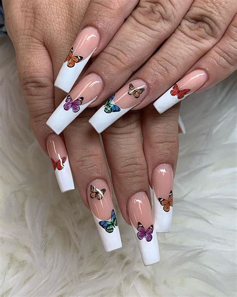 Pin By Miranda On Nails In 2020 Butterfly Nail Art Summer Acrylic