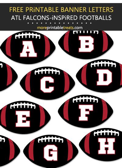 Atlanta Falcons Inspired Football Alphabet
