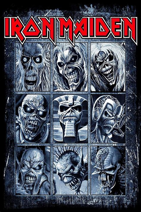 Iron Maiden Eddie Art Rock Poster Reproduction Etsy Iron Maiden Albums Iron Maiden Posters