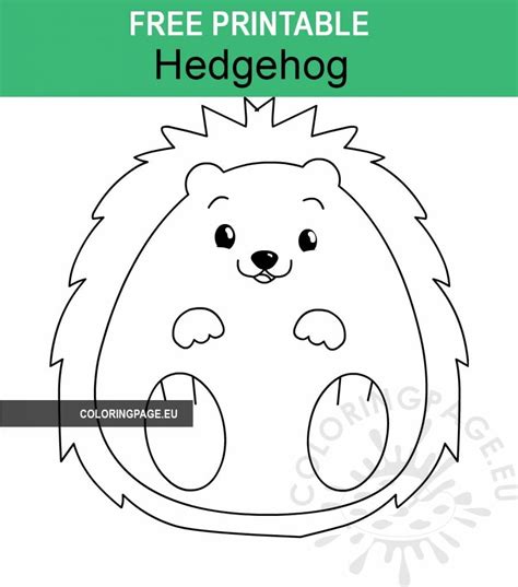 Cute Hedgehog Coloring Book Coloring Page