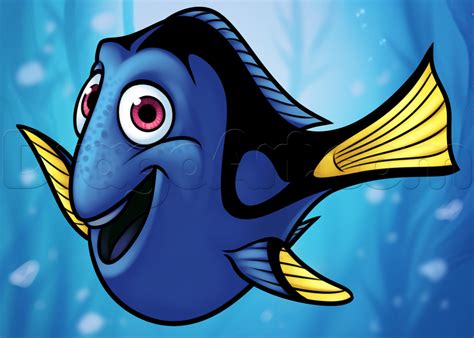 How To Draw Dory From Finding Dory Dory Drawing Cartoon Drawings