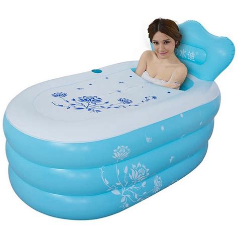 Adult Spa Folding Portable Bathtub Inflatable Bath Tub 150x90x78cm Winter