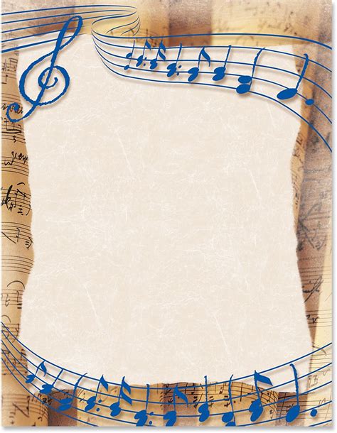 Allegro Border Papers Borders For Paper Music Collage Music Border