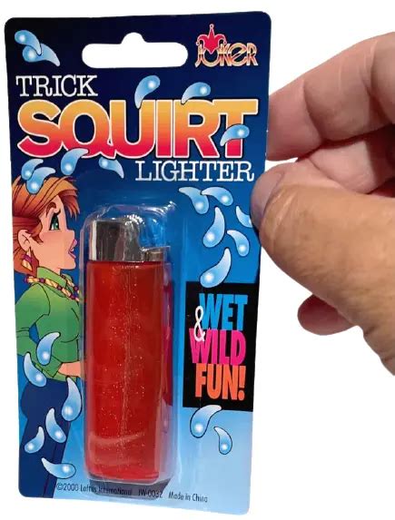 TRICK SQUIRT LIGHTER Squirting Water Joke Cigar Smoker Prank Gag Fake Bic Shoots PicClick