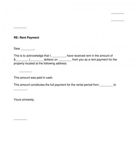 Proof of payment letter format mail. Rent Receipt - Sample Template to Fill out Word and PDF
