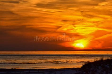 Beautiful Sunset In Cape May New Jersey Stock Image Image Of Beach