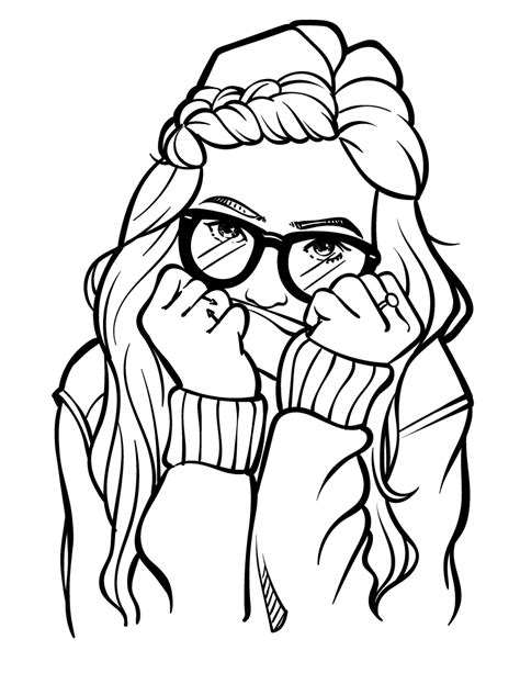 Girly Girl Coloring Page Free Printable Coloring Pages