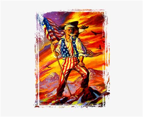 Epic Uncle Sam With Awesome Eagle And Flag T Shirt Best T