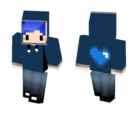 Get Blue Heart Emoji Boy ♥ Minecraft Skin For Free Superminecraftskins