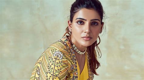 Samantha Akkineni Yellow Embroidered Arpita Mehta Jacket Rana Daggubati