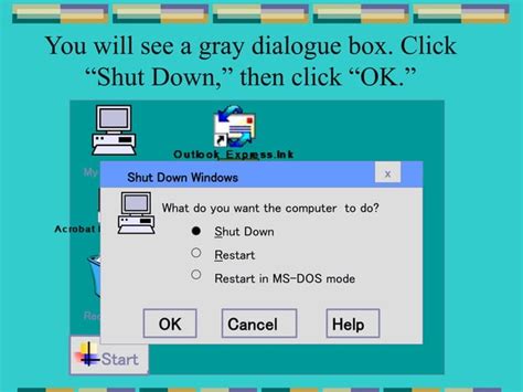 how to start and shut down a computer ppt
