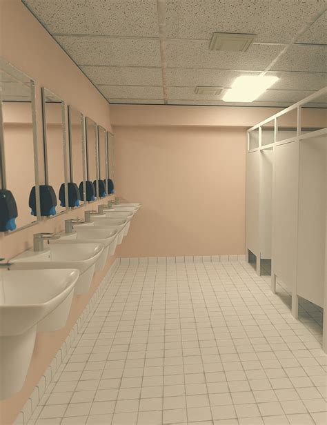 High School Bathroom Daz 3d
