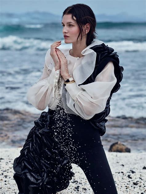Katlin Aas Poses In Statement Styles For Marie Claire Italy Fashion