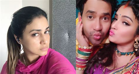 dinesh lal yadav real life wife nirahua wife mansha amrapali dubey bhojpuri news