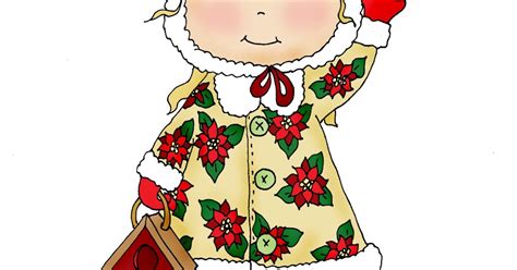 Free Dearie Dolls Digi Stamps Christmas In July Dearie With Cardinal